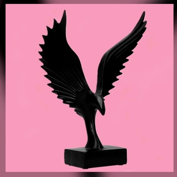 Beautiful Eagle Wing Sculpture Home Décor Accent 🦅 Black Color Only - Picture 1 of 9